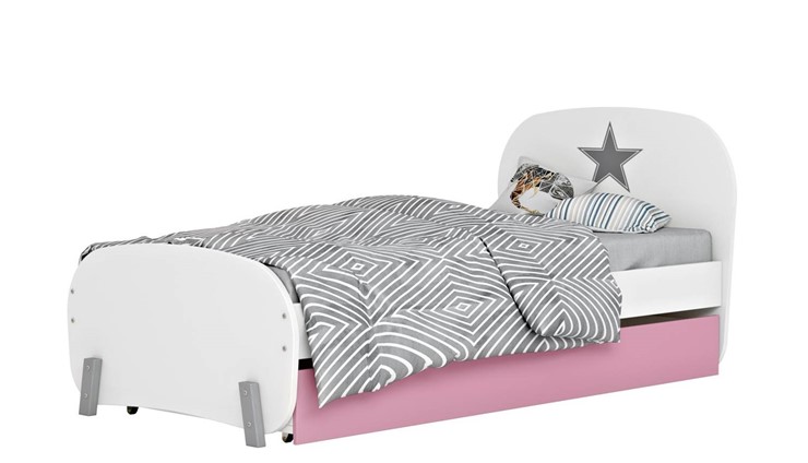 Мебель для детской POLINI Kids Mirum №4 Белый / Серый / Розовый в Артеме - изображение 5