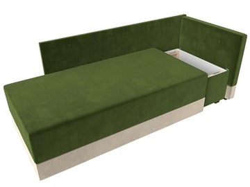 Диван-кровать Никас, Зеленый/Бежевый (Микровельвет) в Находке - предосмотр 1