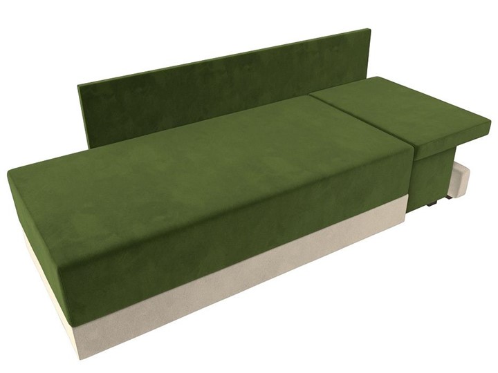 Диван-кровать Никас, Зеленый/Бежевый (Микровельвет) в Находке - изображение 2