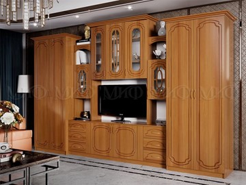 Гостиный гарнитур Альберт со шкафами, глянцевый во Владивостоке - предосмотр