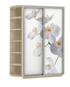 Шкаф двухдверный Экспресс 1900x600x2200, со стеллажом, Орхидея белая/дуб сонома во Владивостоке