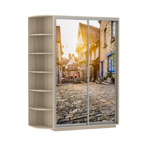Шкаф 2-створчатый Экспресс 1900x600x2400, со стеллажом, Улица/шимо светлый в Артеме