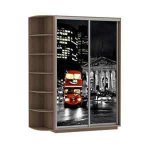Шкаф 2-х дверный Экспресс 1700x600x2200, со стеллажом, Ночной Лондон/шимо темный во Владивостоке