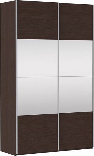 Шкаф 2-х дверный Прайм (ДСП/Зеркало) 1600x570x2300, венге во Владивостоке - изображение 2