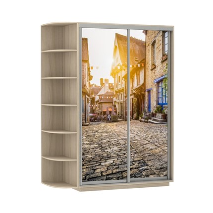 Шкаф 2-дверный Экспресс 1900x600x2200, со стеллажом, Улица/шимо светлый в Находке - изображение