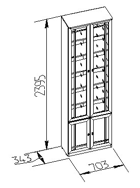 Шкаф для книг Sherlock 32, Дуб Сонома в Артеме - изображение 3