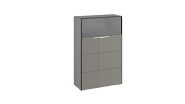 Шкаф Наоми комбинированный двухстворчатый, цвет Фон серый, Джут ТД-208.07.29 в Артеме