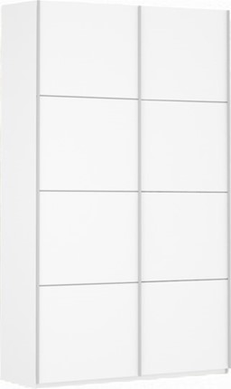 Шкаф 2-х дверный Прайм (ДСП/ДСП) 1600x570x2300, белый снег во Владивостоке - изображение