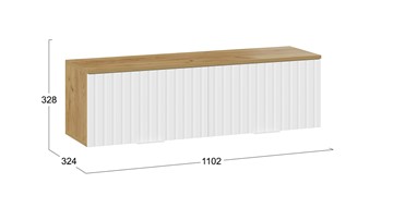 Шкаф настенный Хилтон 1100 (Дуб Крафт Золотой/Белый матовый) в Артеме - предосмотр 4