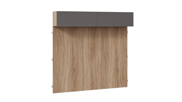 Настенный шкаф с декоративными панелями Порто (366) СМ-393.21.023-24 (Яблоня Беллуно/Графит софт) в Уссурийске