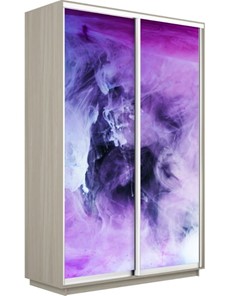 Шкаф 2-х створчатый Экспресс 1400x450x2200, Фиолетовый дым/шимо светлый в Артеме