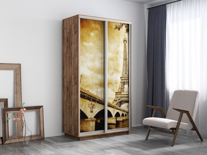 Шкаф 2-створчатый Экспресс 1600x450x2400, Париж/дуб табачный во Владивостоке - изображение 3