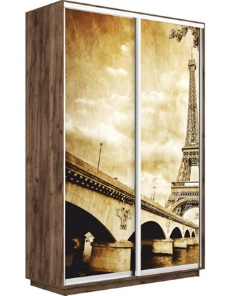 Шкаф 2-створчатый Экспресс 1600x450x2400, Париж/дуб табачный во Владивостоке - изображение