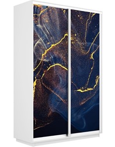 Шкаф 2-х створчатый Экспресс 1600x600x2200, Абстракция золотая пыль/белый снег во Владивостоке - предосмотр