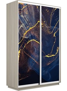 Шкаф двухдверный Экспресс 1600x600x2200, Абстракция золотая пыль/шимо светлый во Владивостоке - предосмотр