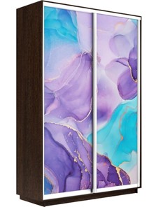 Шкаф двухдверный Экспресс 1600x600x2400, Абстракция фиолетовая/венге в Артеме