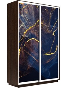 Шкаф 2-створчатый Экспресс 1600x600x2400, Абстракция золотая пыль/венге во Владивостоке - предосмотр
