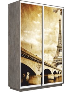 Шкаф 2-х створчатый Экспресс 1600x600x2400, Париж/бетон в Артеме