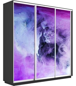 Шкаф 3-х дверный Экспресс 1800х450х2200, Фиолетовый дым/серый диамант во Владивостоке