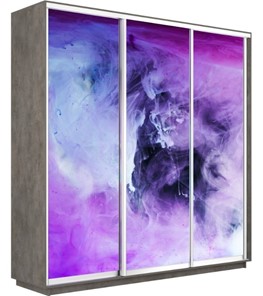 Шкаф Экспресс 1800х600х2200, Фиолетовый дым/бетон во Владивостоке - предосмотр