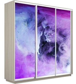 Шкаф 3-х дверный Экспресс 2400х450х2200, Фиолетовый дым/шимо светлый во Владивостоке