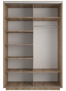 Шкаф 2-створчатый Экспресс (Комби), со стеллажом 1500x600x2400, дуб сонома в Артеме - предосмотр 1
