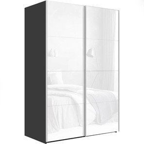 Шкаф 2-дверный Эста (Стекло белое/Стекло белое) 2000x660x2200, серый диамант во Владивостоке