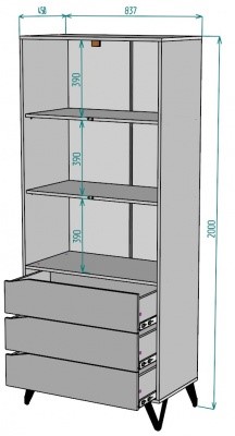 Шкаф двухдверный Дельта H120, ДМ в Находке - изображение 1
