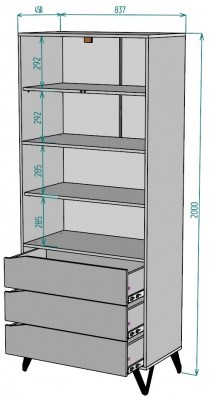 Шкаф двухдверный Дельта H123 ЯШС в Находке - изображение 1