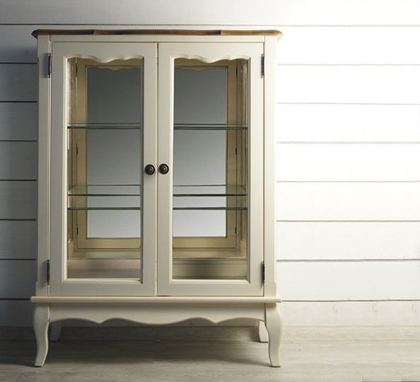 Шкаф со стеклянными дверцами Leontina для посуды (ST9318) Бежевый в Артеме - изображение 2