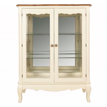 Шкаф со стеклянными дверцами Leontina для посуды (ST9318) Бежевый в Артеме - изображение