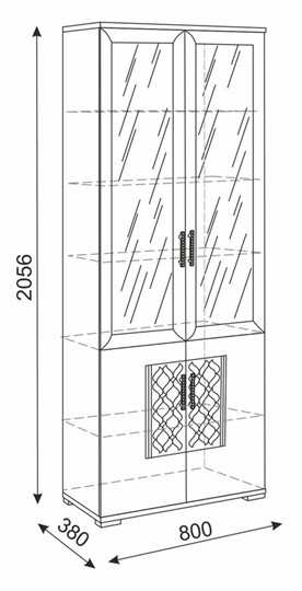 Шкаф 4-дверный Тиффани М15 в Артеме - изображение 1