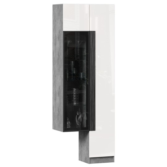 Шкаф с витриной Кельн, 674020, белый/метрополитан грей в Артеме - изображение 1