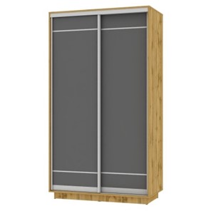 Шкаф 2-х дверный Весенний HK1, 2155х1200х600 (D1D1), ДВ-Графит в Артеме - предосмотр