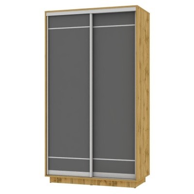 Шкаф 2-х дверный Весенний HK1, 2155х1200х600 (D1D1), ДВ-Графит в Артеме - изображение