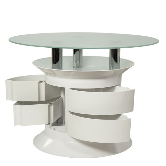 Стеклянный столик Benito white в Уссурийске - изображение 1