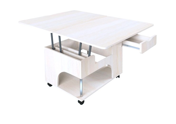 Складной стол-трансформер Стэп, Бодега белый в Находке - изображение 5
