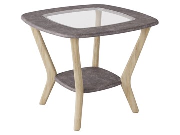 Круглый столик Мельбурн, серый бетон/дуб сонома во Владивостоке - предосмотр