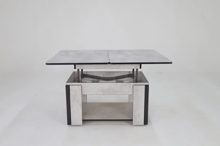 Складной стол-трансформер Дэнс, цемент светлый в Находке - изображение 4
