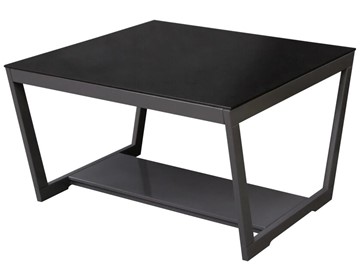 Квадратный столик BeautyStyle - 1, (темный глянец графит-стекло черное) в Находке