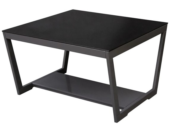 Квадратный столик BeautyStyle - 1, (темный глянец графит-стекло черное) в Артеме - изображение