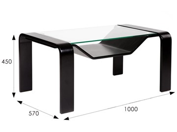 Стеклянный столик Гурон 1 (венге структура) в Артеме - предосмотр 2