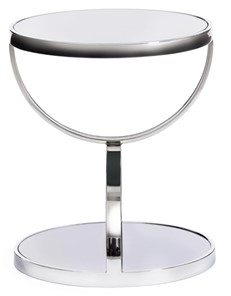 Кофейный столик GROTTO (mod. 9157) металл/дымчатое стекло, 42х42х50, хром в Уссурийске - предосмотр 1