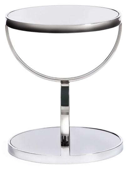 Кофейный столик GROTTO (mod. 9157) металл/дымчатое стекло, 42х42х50, хром в Уссурийске - изображение 1