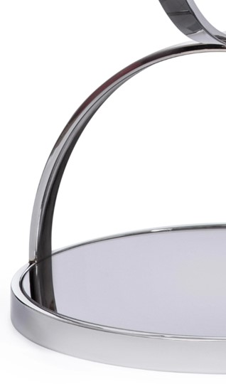 Кофейный столик GROTTO (mod. 9157) металл/дымчатое стекло, 42х42х50, хром в Находке - изображение 2