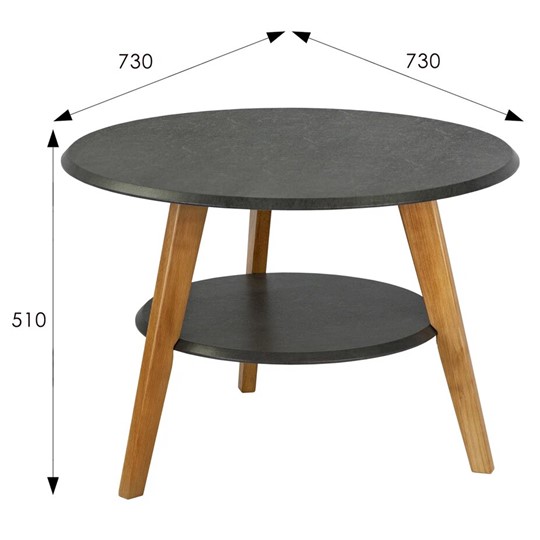 Круглый столик BeautyStyle 17 (серый бетон-бук) в Артеме - изображение 9