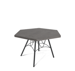 Круглый столик SHT-S100 / SHT-ТT20 70 ЛДСП (бетон чикаго темно-серый/черный муар) в Уссурийске