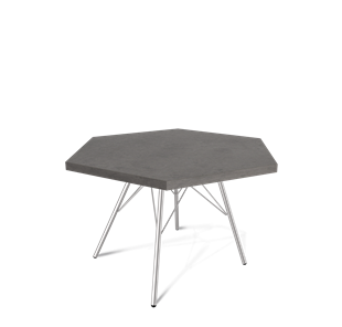 Круглый столик SHT-S37 / SHT-ТT20 70 ЛДСП (бетон чикаго темно-серый/хром лак) в Уссурийске