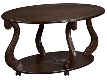 Журнальный столик Овация-М на колесах (темно-коричневый) в Артеме