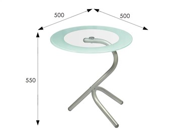 Стеклянный столик Дуэт 5 (металлик-прозрачное) в Уссурийске - предосмотр 3